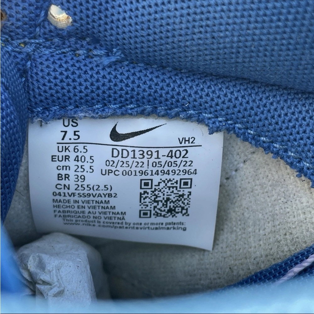 Nike Dunk Low Retro UCLA Blue Jay Size 7.5 Men’s WORN - Picture 5 of 7